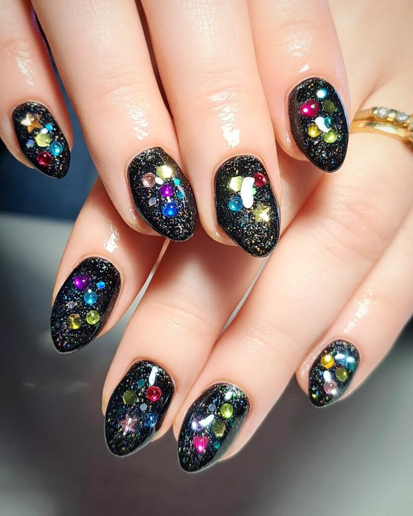 Bejewelled Glitter Nails